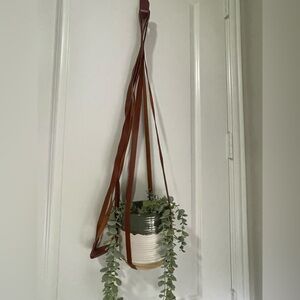 Faux Leather Plant Hanger - set of 2